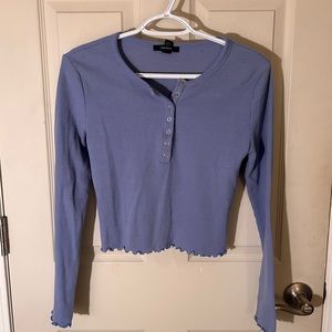 Forever 21-Periwinkle Blue Cropped Top-Size Small